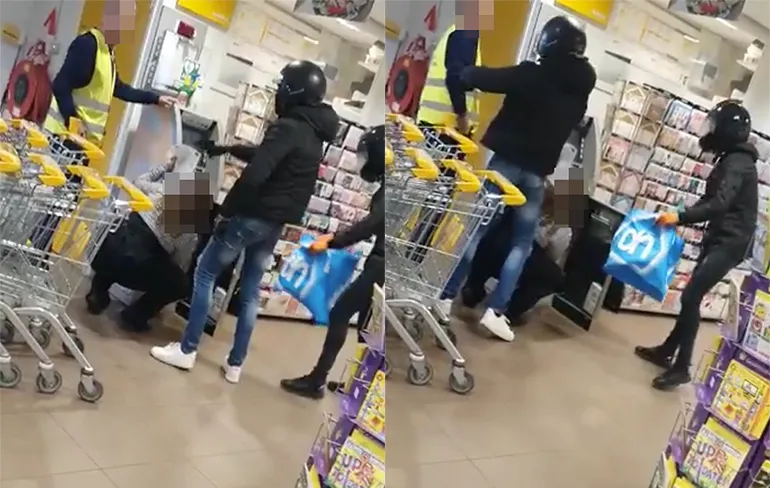 Medewerker Jumbo filmt brute overval in filiaal in Alkmaar