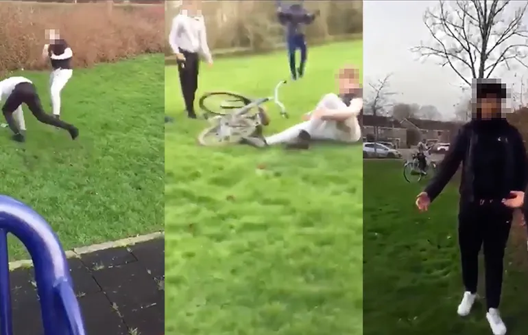 Meer beelden van de heftige mishandeling in Spijkenisse