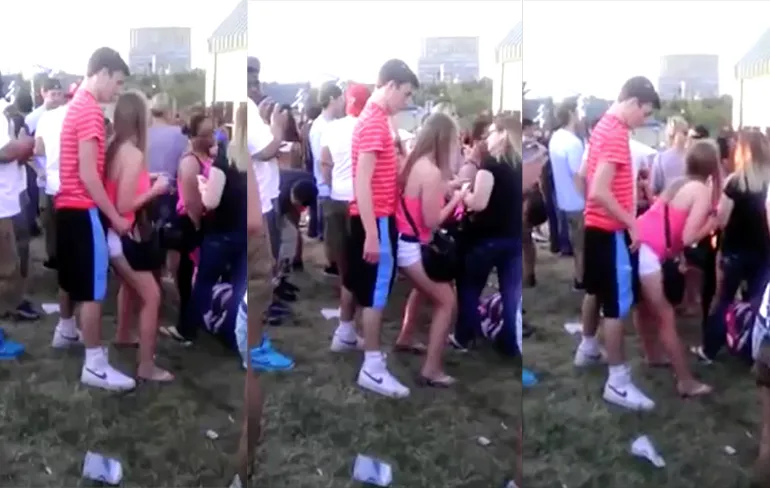 Meisje doet net als een hond die last heeft van wormen...