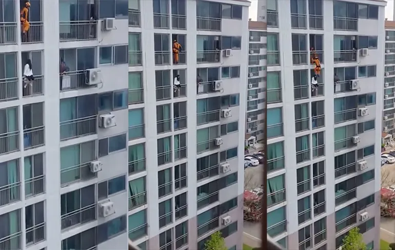 Meisje wil zelfmoord plegen, brandweerman redt haar leven met dropkick