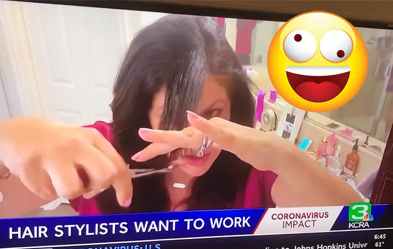 Melinda van KCRA News laat zien hoe je je haren knipt