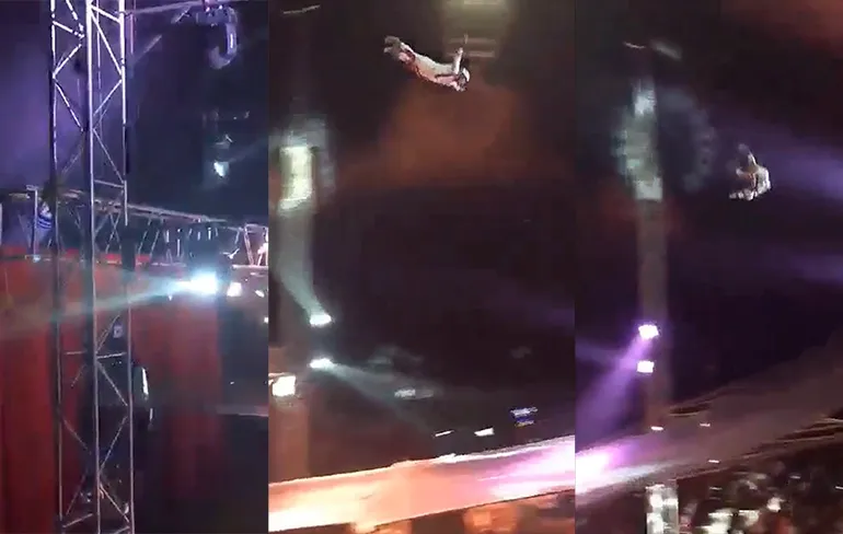 Menselijke kanonskogel in circus gaat verschrikkelijk fout
