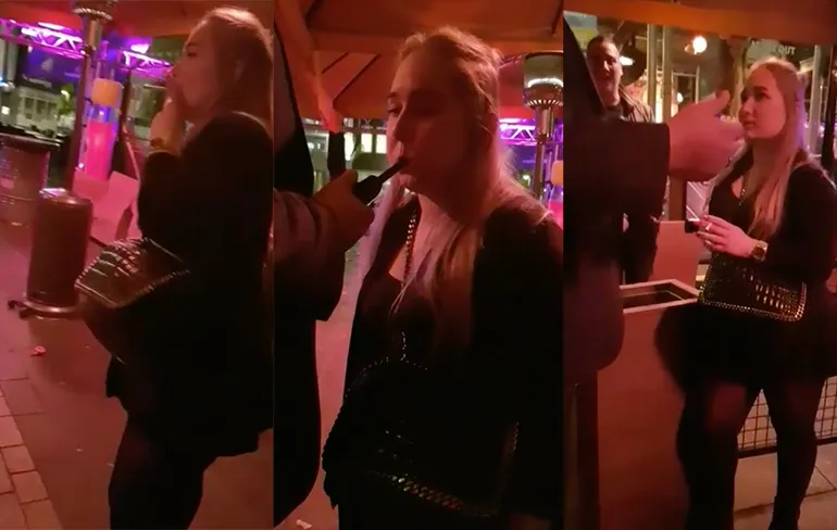 Mevrouw, u mag niet naar binnen, want u bent te dronken