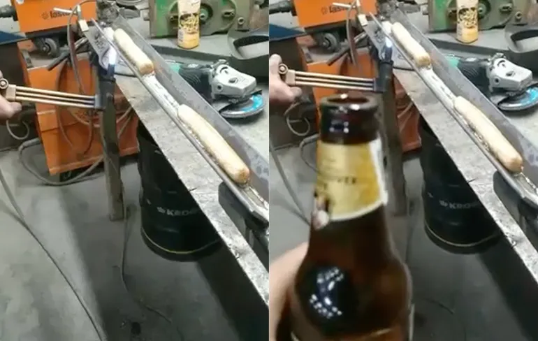 Monteurs hebben frikandel lifehack