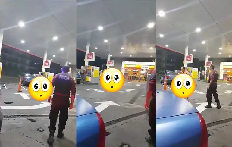 Naakte man met speeltje in anus zoekt hulp bij benzinestation