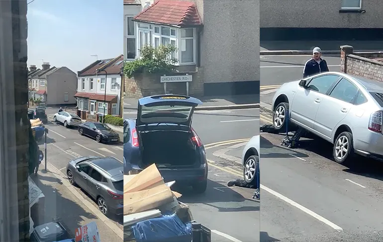 Naar de garage voor een nieuw onderdeel? Nope, halen we op straat!