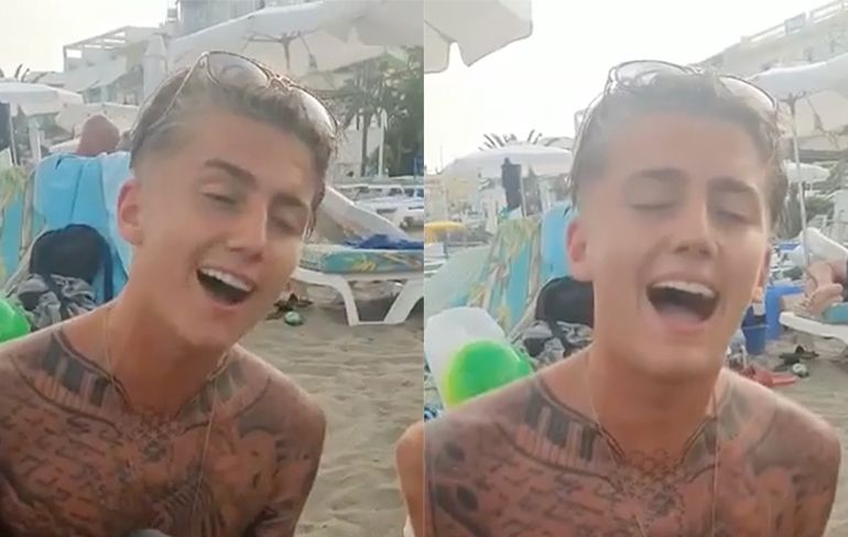 Nederlandse zanger Mart Hoogkamer gaat viral op het strand in Spanje