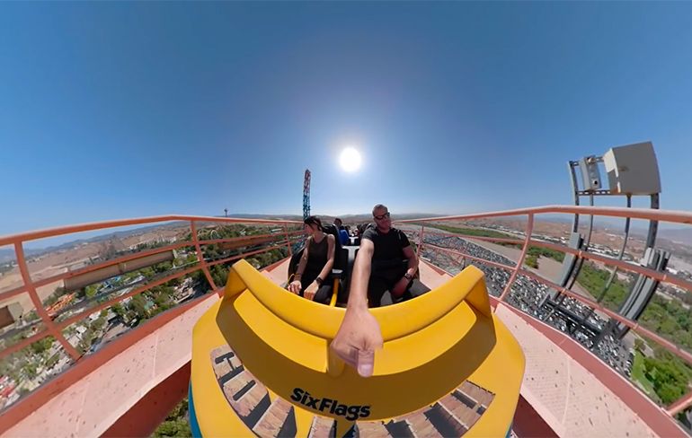 Nee je bent niet aan het trippen, deze achtbaan is gefilmd met GoPro Fusion