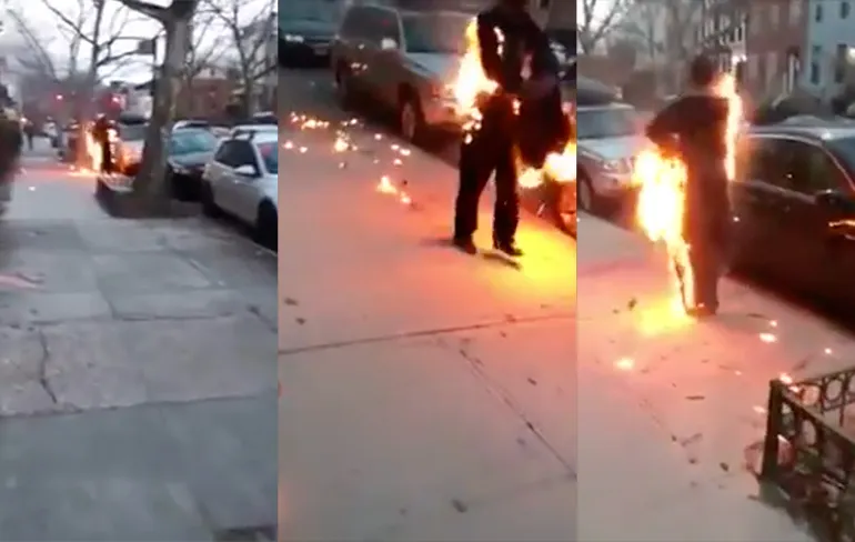 Nee joh niets aan de hand, ik sta gewoon in de fik!