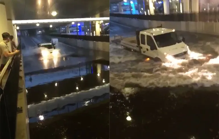 Nee joh, tunnel met water rij ik zo doorheen...