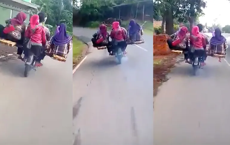 Negen mensen op een motor? Geen probleem!