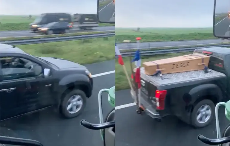 Net over het randje: Boeren brengen Jesse Klaver naar laatste rustplaats