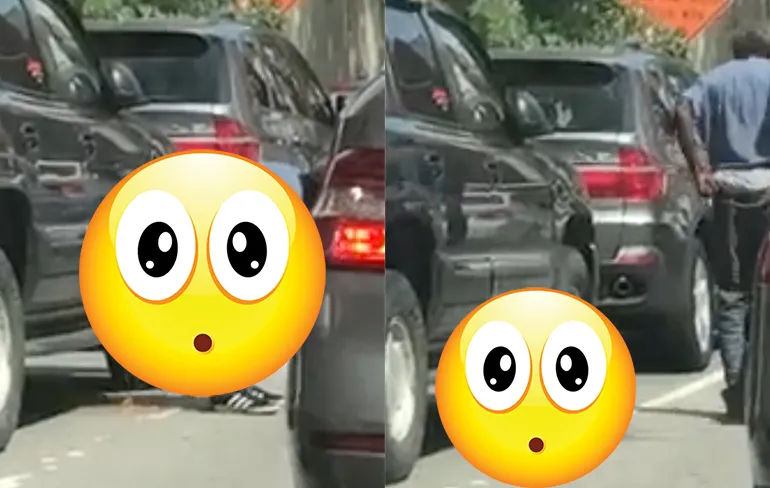 Next level viespeuk maakt een auto vies