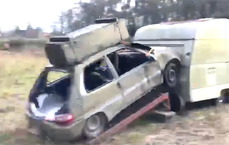 Niet op vakantie, dan ook maar afscheid nemen van de caravan