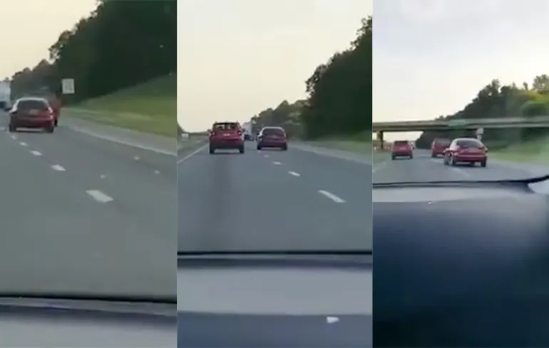 Niet verwonderlijk dat agressieve Amerikaanse automobilist ongeluk maakt