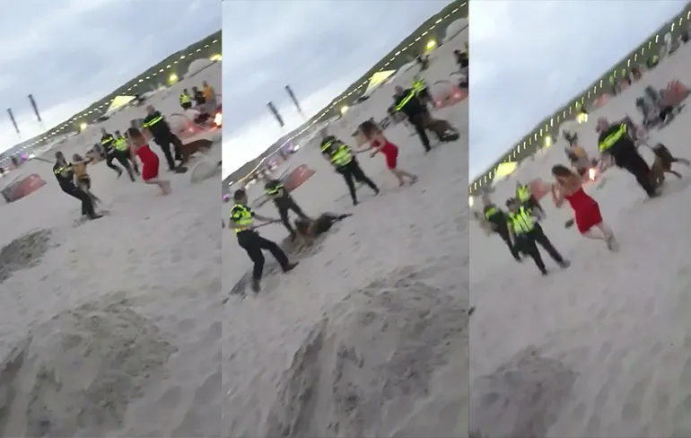 Nieuwe beelden van politieoptreden bij feestje Sweets in Bloemendaal