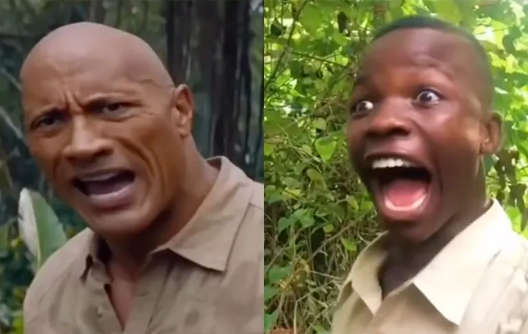 Nigeriaanse kinderen maken trailers na