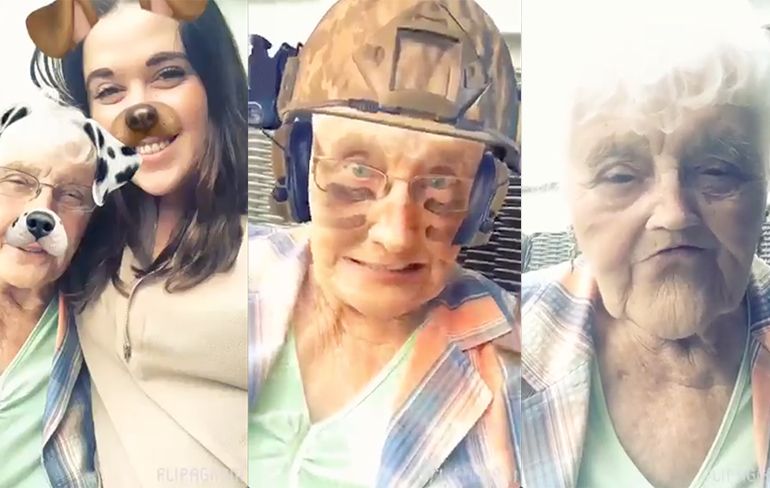 Nog een Snapchat oma: Je gaat het niet doorsturen hoor Floor!