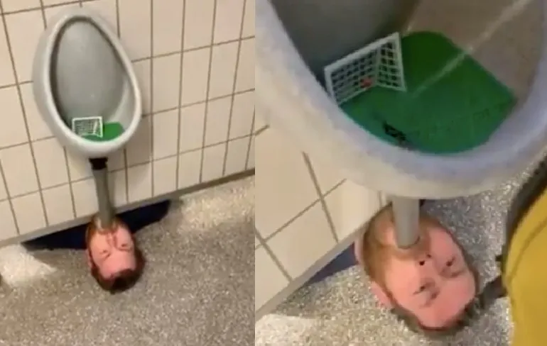 Weddenschap verloren? Gozer dient zich aan als urinoir