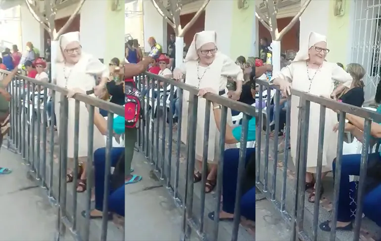 Nonnetje viert carnaval. Wait for it...