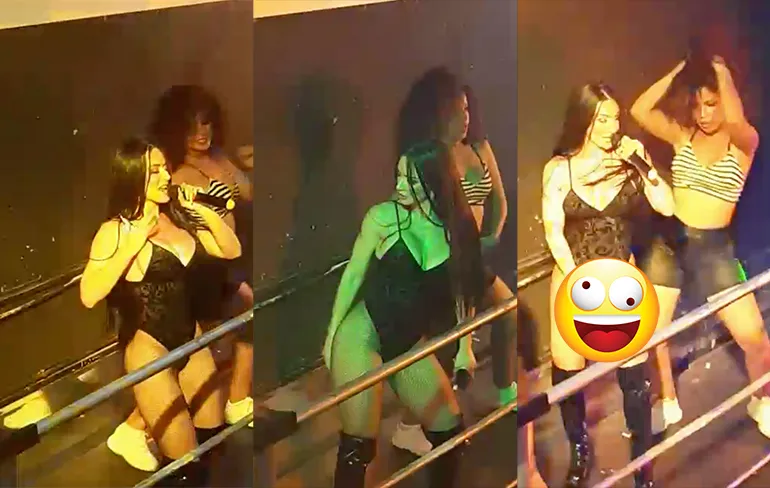 Oeps: Dansen van zangeres is toch iets te heftig voor haar pakje