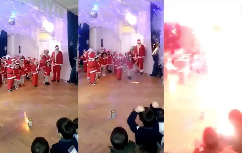 Oeps, vuurwerk voor voorstelling van kleuterklas was iets te heftig