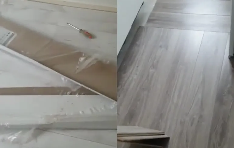 Of je even wilt helpen met laminaat leggen?