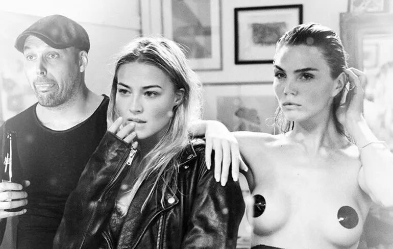 Ome Wim in Linda photoshoot met Kim Feenstra en Geraldine Kemper