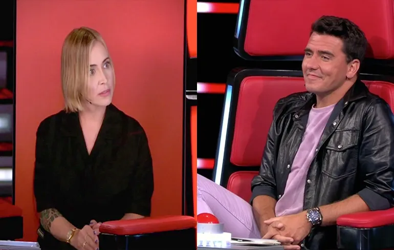 Ondertussen Anouk tegen Jan Smit tijdens The Voice of Holland: "Hou je bek man!"