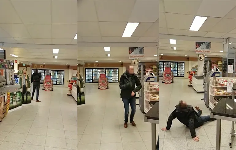 Ondertussen bij een benzinepomp in het Limburgse Landgraaf