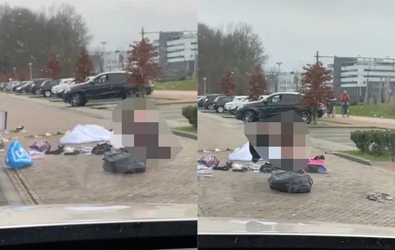 Ondertussen bij het station van Bergen op Zoom: Dat was geen paracetamolletje