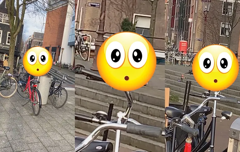 Ondertussen een koppel op klaarlichte dag in Amsterdam...