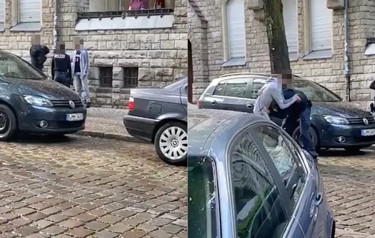 Ondertussen in Berlijn: Man spuugt politieagente in het gezicht