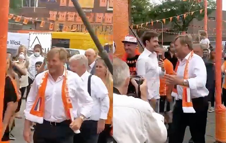 Ondertussen in de meest oranje straat van Den Haag: Willy komt even buurten