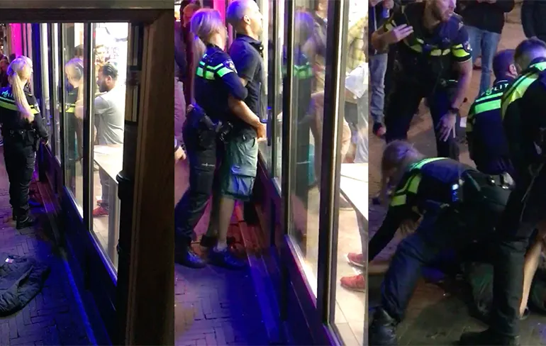 Ondertussen in Den Haag: Even de deur van Piet Patat onder janken!