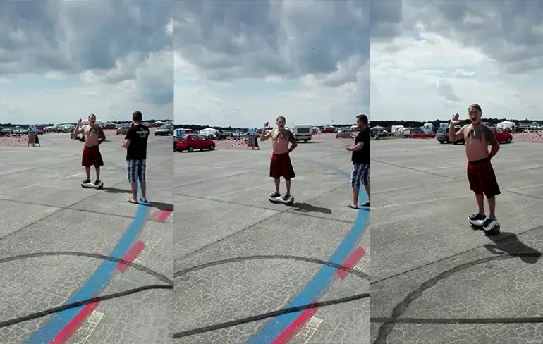 Ondertussen in Duitsland: Hitler op een hoverboard