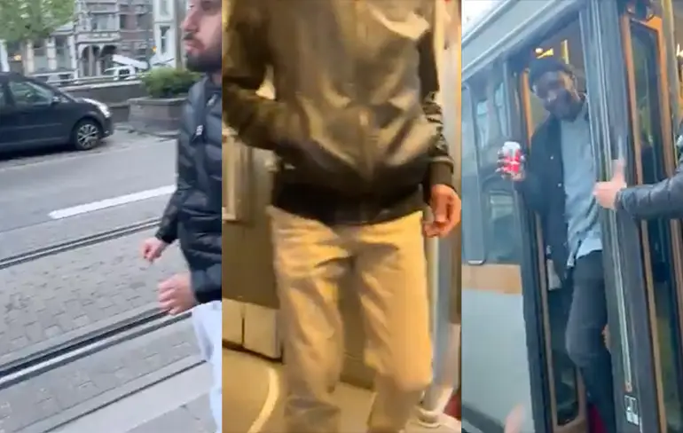 Ondertussen in een tram in Molenbeek: Pas op, controle bij volgende halte...