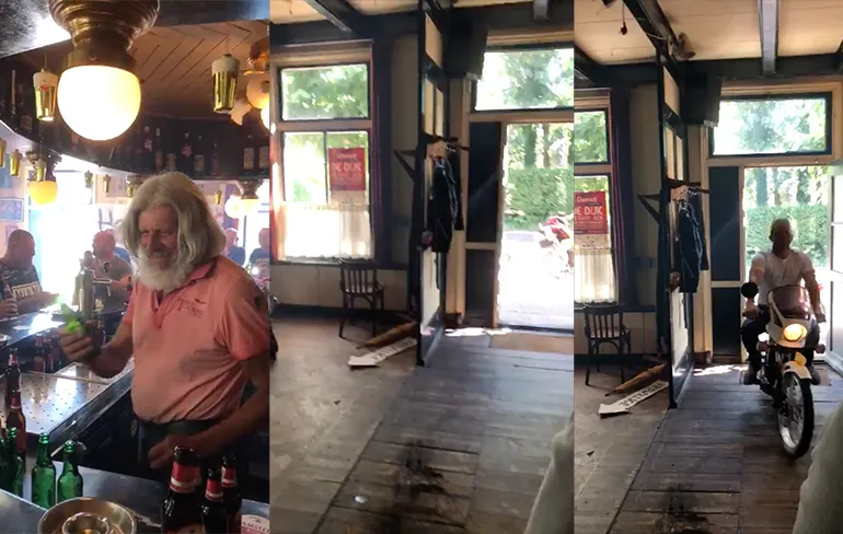 Ondertussen in het cafe van kroegbaas Jolke: Zwarte plek op de vloer