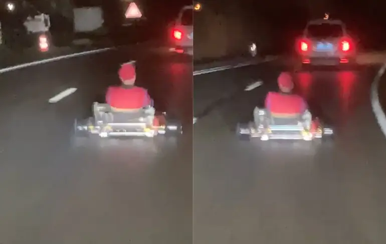 Ondertussen in Kerkdriel: Mario Kart op de weg