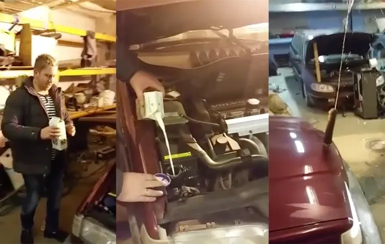 Ondertussen in Noorwegen: Rijden met een spuitende dildo op je auto!