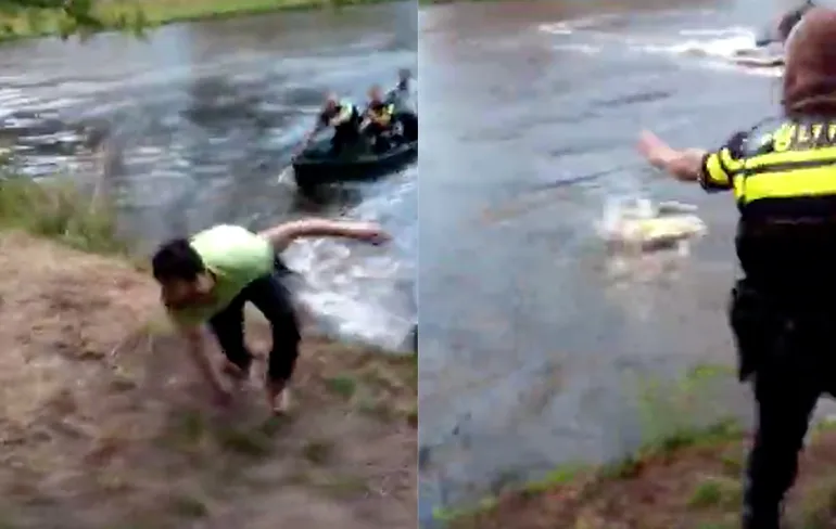 Ondertussen in Zwolle: Mama leerde me lopen, de politie leerde me zwemmen