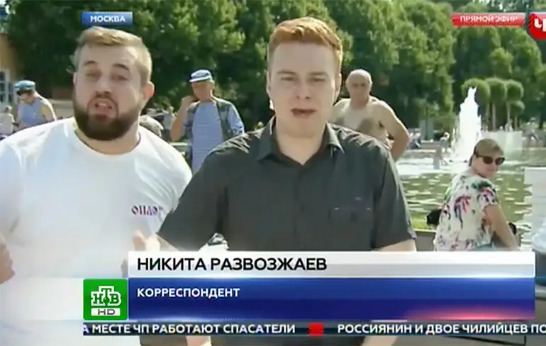 Ondertussen op de Russische televisie... Hoppa, aanpakken!