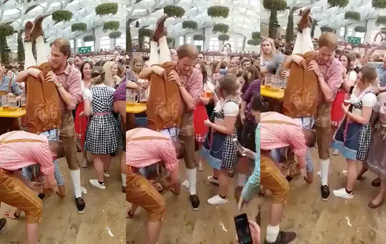 Ondertussen op het Oktoberfest... Inkakken is bijpakken!
