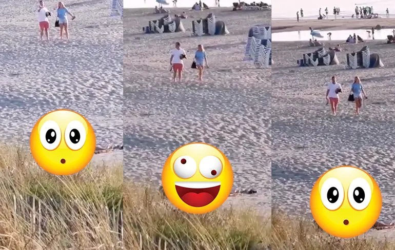 Ondertussen op het strand van Zandvoort: Huts huts huts