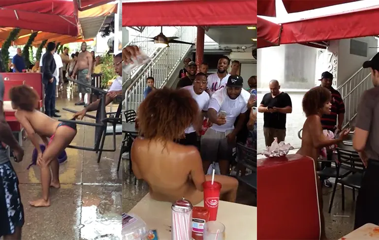 Ondertussen op Miami South Beach: Laat je eens onderspuiten met ketchup!