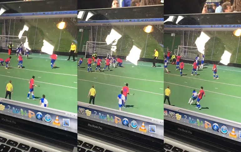 Ondertussen tijdens de hockeywedstrijd Oss - Weert