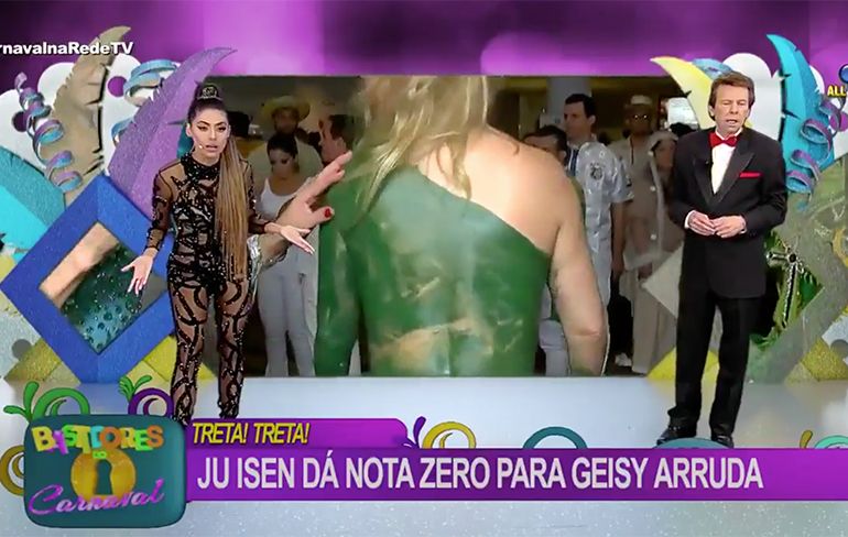 Oops momentje voor model Ju Isen op Braziliaanse televisie
