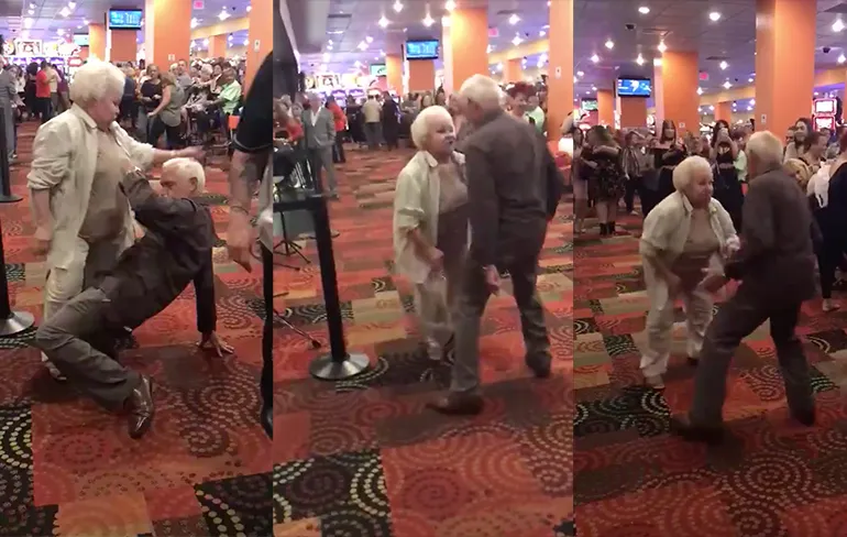 Opa en oma stelen de show op de dansvloer