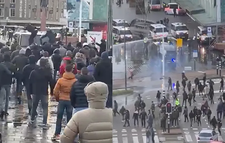 Opa had goed uitzicht op het ingrijpen van de politie in Eindhoven