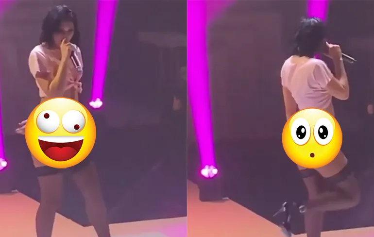 Optreden Famke Louise in lingerie zeker vermakelijk om naar te kijken